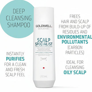 Goldwell Dualsenses Scalp Specialist Deep Cleansing Shampoo 200ml for scalp care and buildup removal