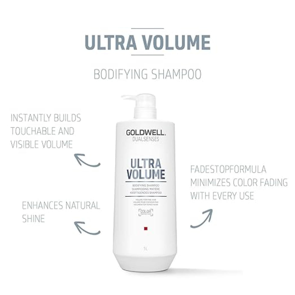 Goldwell Dualsenses Ultra Volume Bodifying Shampoo 1000ml for fine hair volume and fullness care