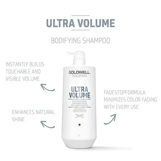 Goldwell Dualsenses Ultra Volume Bodifying Shampoo 1000ml for fine hair volume and fullness care
