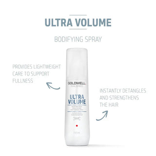 Goldwell Dualsenses Ultra Volume Bodifying Spray 150ml for lightweight volume fullness and root lift for fine hair