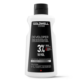 Goldwell Topchic and Oxycur Cream Developer Lotion 3 percent 10 vol for professional hair coloring services and color development