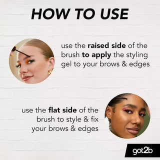 got2b Glued 4 Brows & Edges Tinted Dark Brown to Black, Dark Blonde to Brown 16ml | 24h Hold