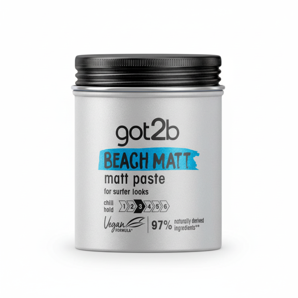 Got2b Beach Matt Paste 100ml for medium hold matte textured beach-style hair
