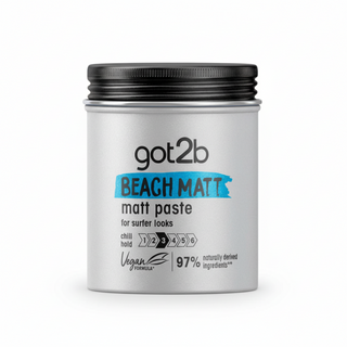 Got2b Beach Matt Paste 100ml for medium hold matte textured beach-style hair
