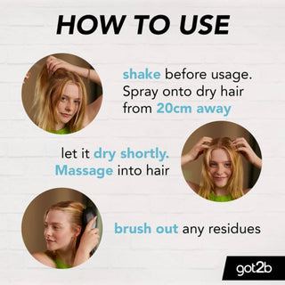 Got2b Extra Volume Dry Shampoo 200ml for long-lasting freshness and lift
