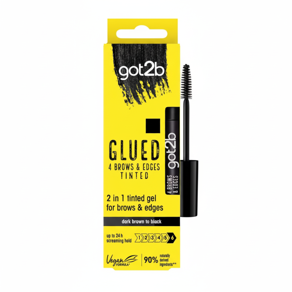 Got2b Glued 4 Brows and Edges Tinted 16ml dark brown to black with 24h hold
