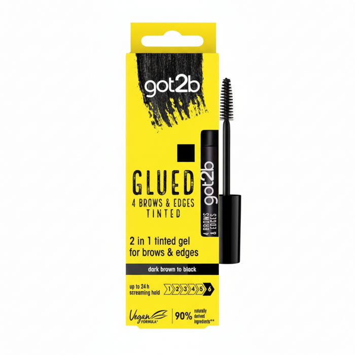 Got2b Glued 4 Brows & Edges Tinted 16ml | 24h Hold Dark Brown to Black