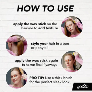Got2b Glued Wax Stick 50g for sleek hold flyaways edges and frizz control