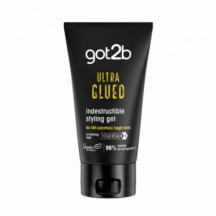 Got2b Ultra Glued Indestructible Styling Gel 150ml with 48h extreme hold for styling
