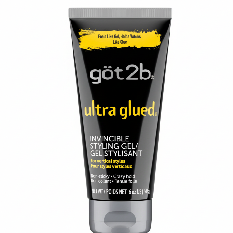 Got2b Ultra Glued Invincible Styling Gel 170g for extreme hold and bold hairstyles
