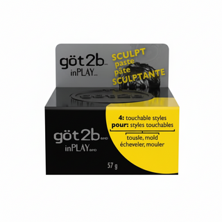 Got2b inPLAY Sculpting Paste 57g for messy styles and flexible hold