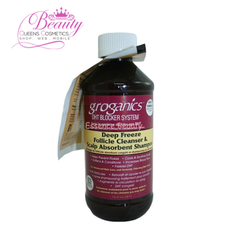 Groganics Deep Freeze Follicle Cleanser & Scalp Absorbent Shampoo 12oz | Cooling Scalp Detox