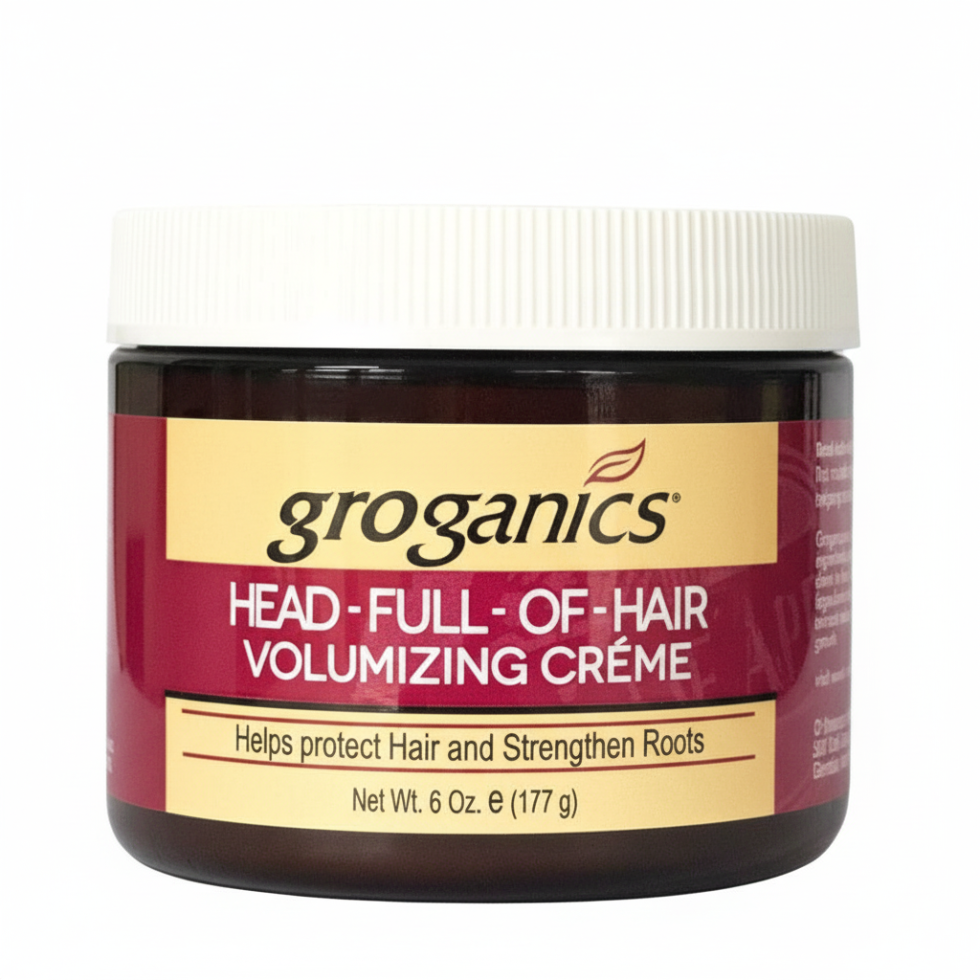 Groganics head full of hair volumizing creme for fuller thicker and healthier looking voluminous hair without heaviness
