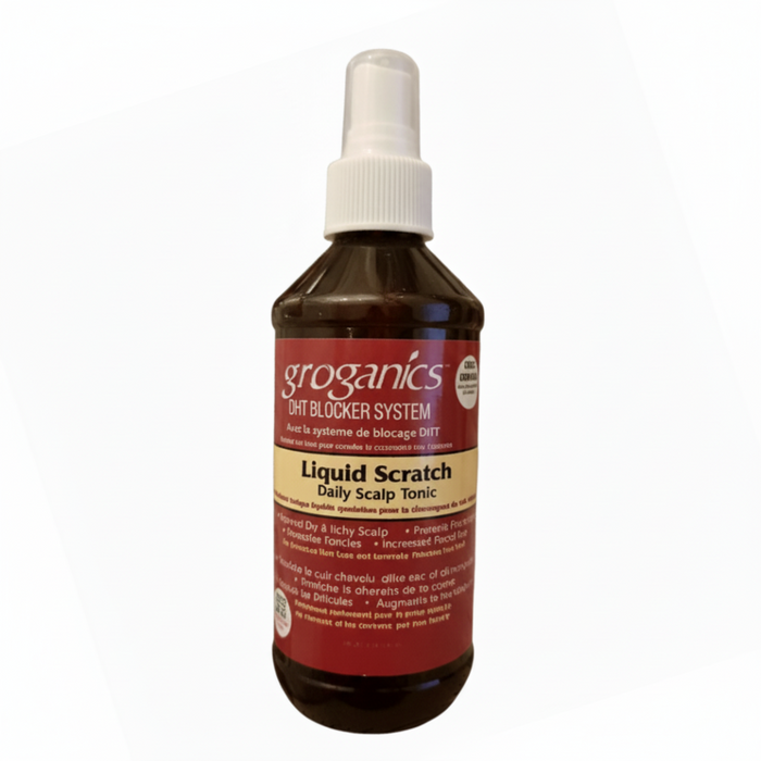 GROGANICS LIQUID SCRATCH TONIQUE QUOTIDIEN POUR LE CUIR CHEVELU 240ML/8OZ
