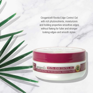 Groganics revita edge control gel for smooth edges strengthening hairline and long lasting non flaking hold