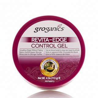Groganics revita edge control gel for smooth edges strengthening hairline and long lasting non flaking hold
