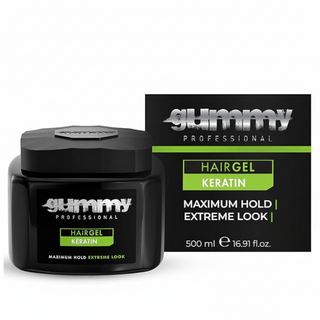 Gummy Professional keratin hair gel 500ml maximum hold extreme look styling gel for strong control and long lasting hairstyles