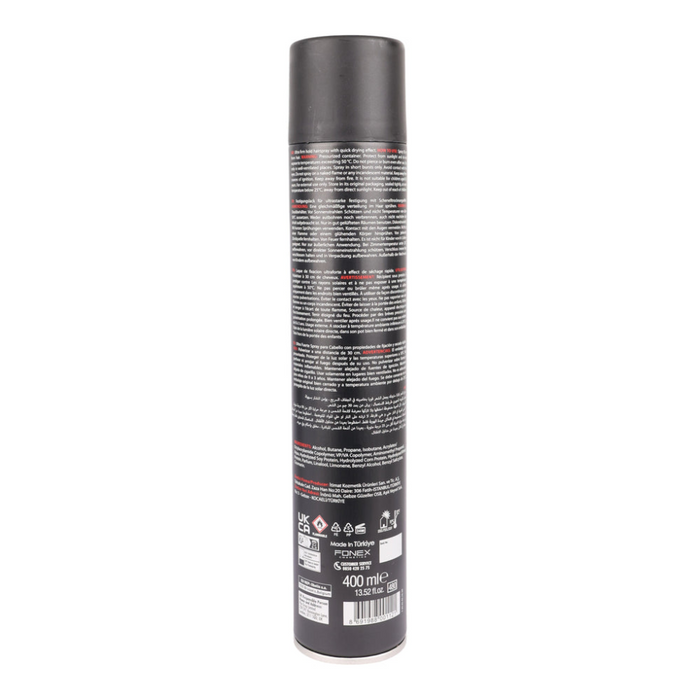 Gummy Professional keratin hair spray ultra strong hold 400ml long lasting control frizz free styling finishing spray
