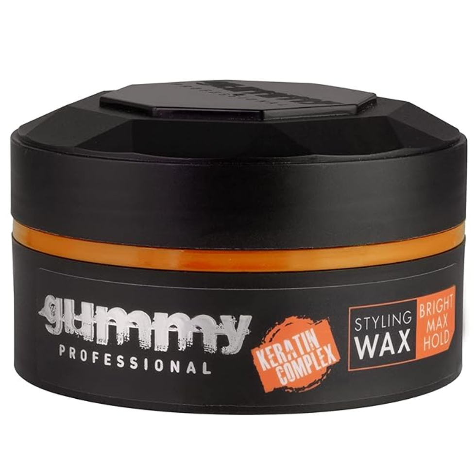 Gummy Professional styling wax bright max hold 150ml high gloss keratin hair wax for sleek shiny and defined hairstyles