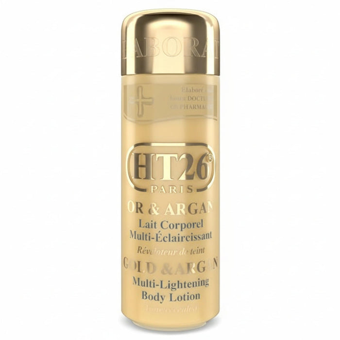 HT26 Paris gold argan body lotion 500ml for radiant even skin tone smooth glowing skin