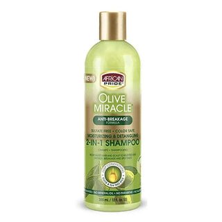AFRICAN PRIDE OLIVE MIRACLE 2-IN-1 SHAMPOO & CONDITIONER 355ML/12OZ