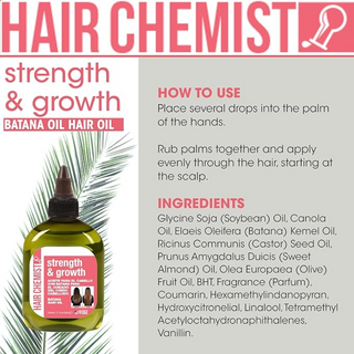 Hair Chemist Batana Hair Oil 7.1oz for strength nourishment and hair growth support
