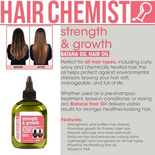 Hair Chemist Batana Hair Oil 7.1oz for strength nourishment and hair growth support