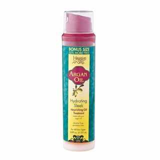 Hawaiian silky argan oil healing treatment 6.8oz for smooth shiny frizz free hydrated healthy hair