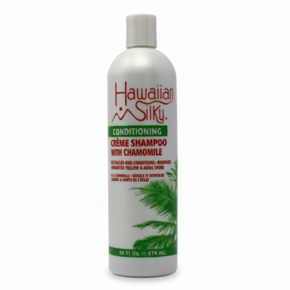 Hawaiian silky chamomile conditioning creme shampoo 16oz for soft hydrated smooth frizz free shiny healthy hair
