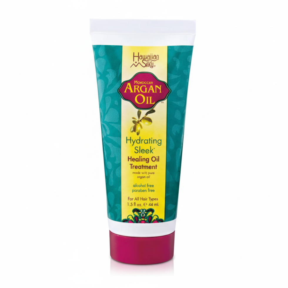 Hawaiian silky healing oil treatment 1.5oz with argan kukui jojoba oils for smooth shiny frizz free healthy hair