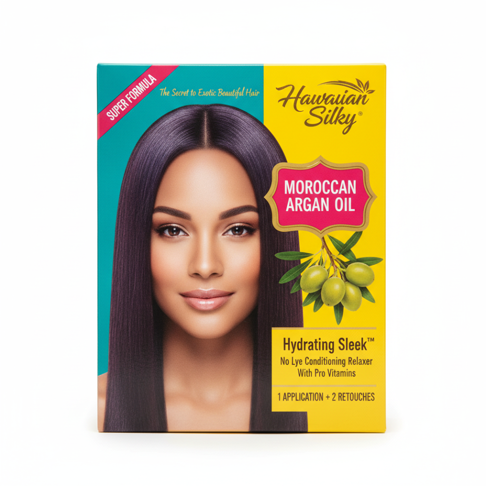 Hawaiian silky no lye conditioning relaxer super formula for coarse hair smooth straight shiny frizz free results