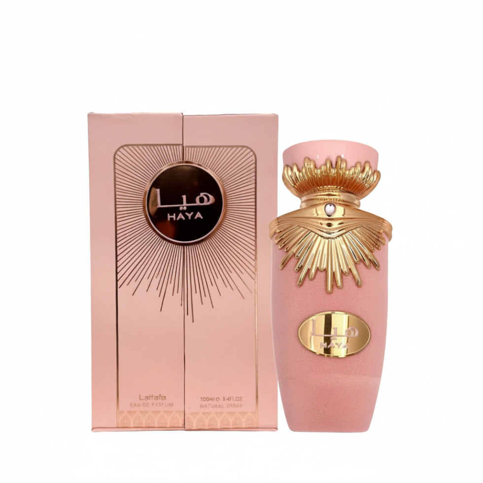 Haya Eau De Parfum 100ml by Lattafa fruity floral sweet sparkling long-lasting women’s fragrance
