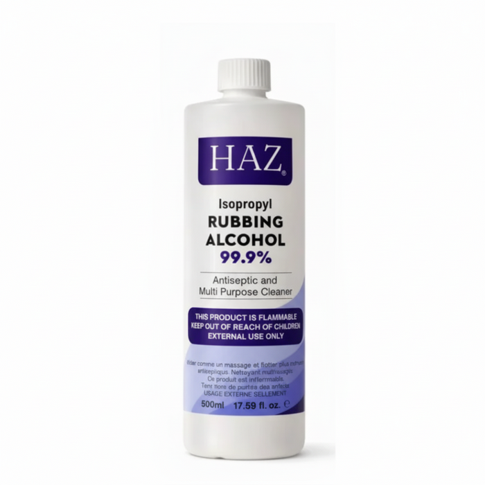 Haz Isopropyl Rubbing Alcohol 99.9% 500ml | Antiseptic Multi-Purpose Cleaner