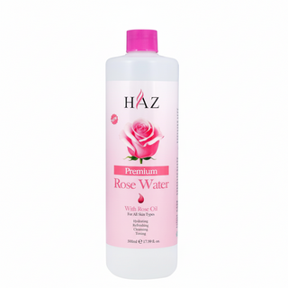 haz premium rose water with rose oil 500ml hydrating natural facial toner soothing skin refresh glow enhancing face mist