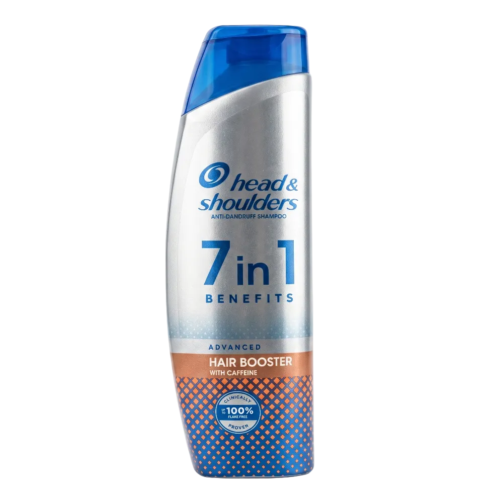 Head and Shoulders 7 in 1 caffeine anti dandruff shampoo 225ml for strong healthy flake free hair