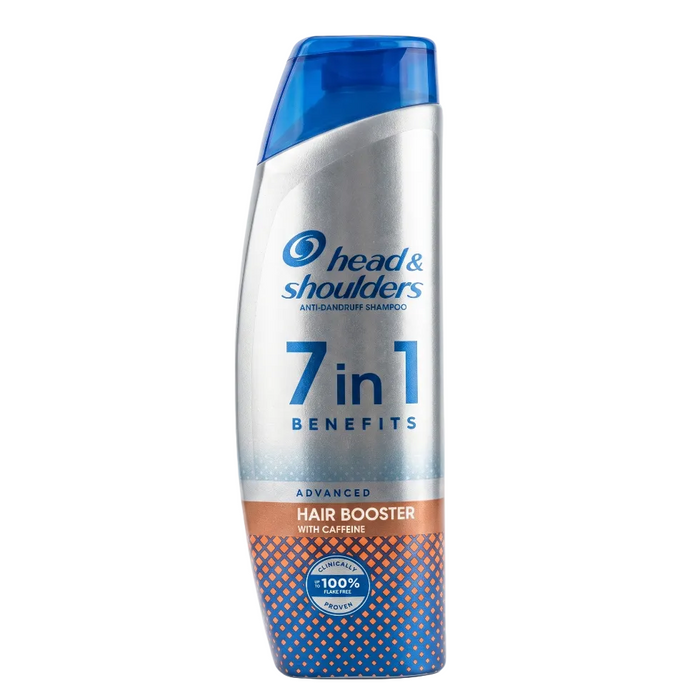 Head & Shoulders 7 in 1 Hair Booster Shampoo 225ml | Anti-Dandruff Caffeine Care
