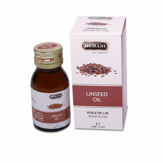 Hemani linseed oil 30ml for hair growth scalp nourishment and skin care natural oil