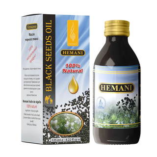Hemani organic cold pressed black cumin seed oil 125ml 100 percent pure kalonji oil for hair scalp and skin nourishing natural daily care product