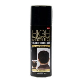 high beams 10 jet black color thickener temporary spray on hair 2.7oz hair filling spray for instant fuller thicker looking black hair coverage