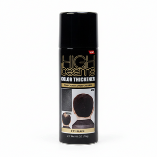 high beams 11 black color thickener spray 2.7oz hair filling spray for instant fuller natural looking black hair coverage and volume
