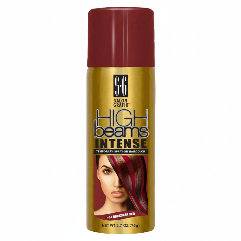 High beams intense 24 rockstar red spray on hair color 2.7oz temporary red hair dye spray for bold vibrant styling look