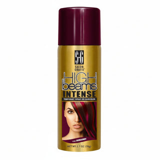 High beams intense 40 burgundy spray on hair color 2.7oz temporary hair dye spray for deep burgundy coverage and styling look