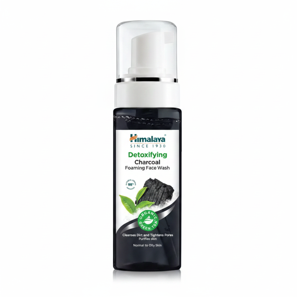 himalaya detoxifying charcoal foaming face wash 150ml deep cleanse oil control herbal cleanser