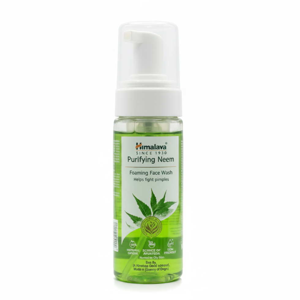 himalaya purifying neem foaming face wash 150ml acne oil control herbal cleanser foam