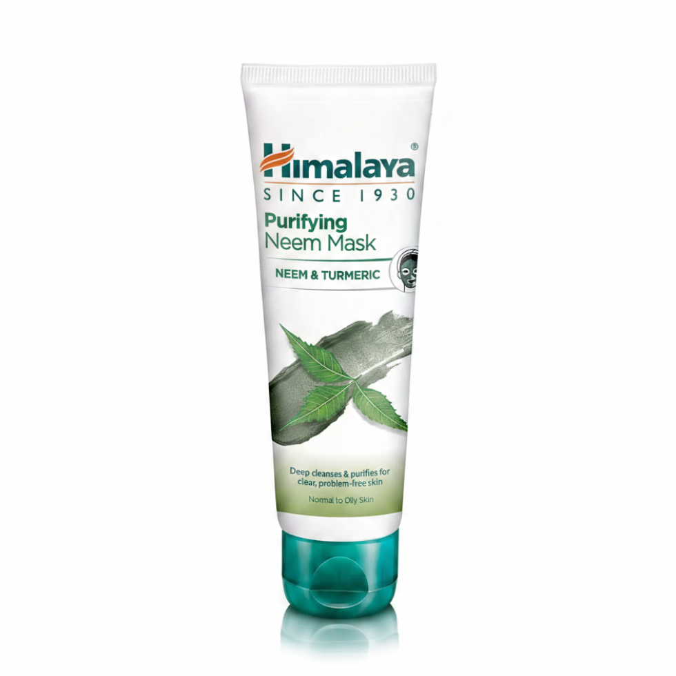himalaya purifying neem mask 75ml acne oil control deep cleansing herbal face mask