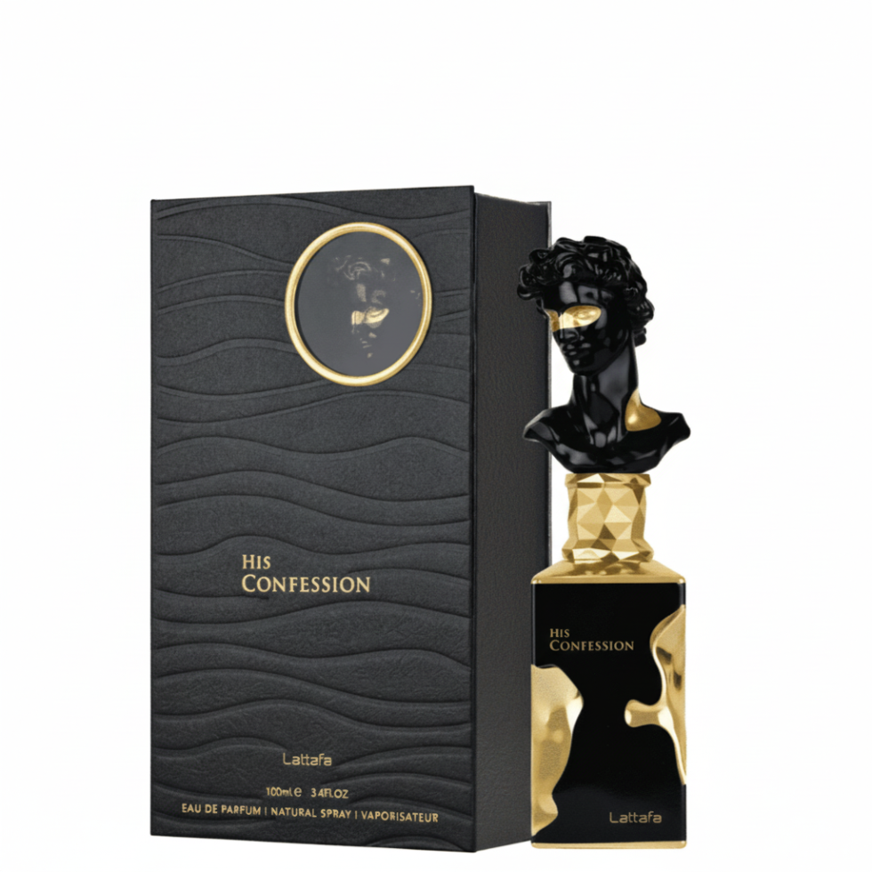 His Confession by Lattafa 100ml oriental woody spicy vanilla long lasting men perfume
