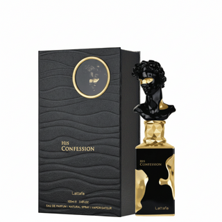 His Confession by Lattafa 100ml oriental woody spicy vanilla long lasting men perfume
