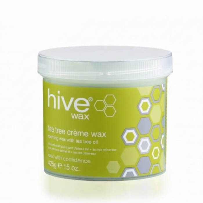 Hive Tea Tree Crème Wax 425g | Low Temp Antiseptic Strip Wax for Smooth Hair Removal