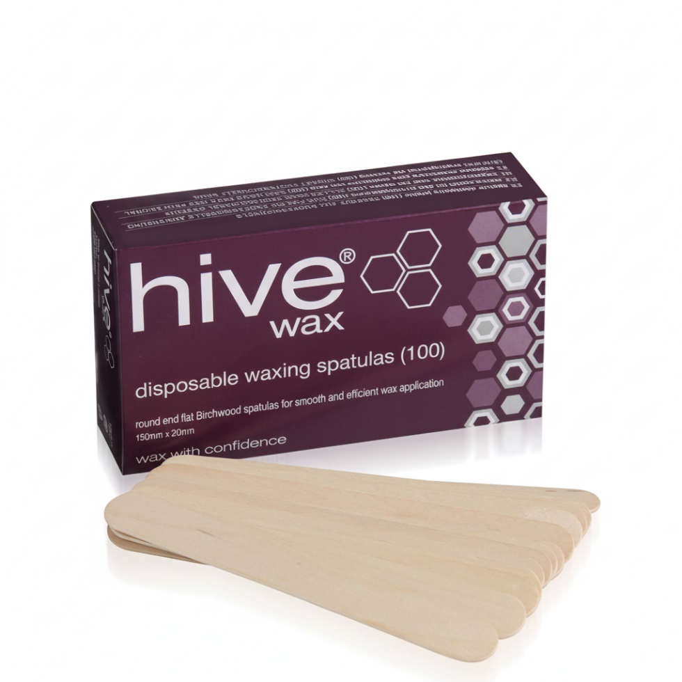 Hive wax disposable waxing spatulas 100pcs professional hygiene wax applicator sticks for salon hair removal use