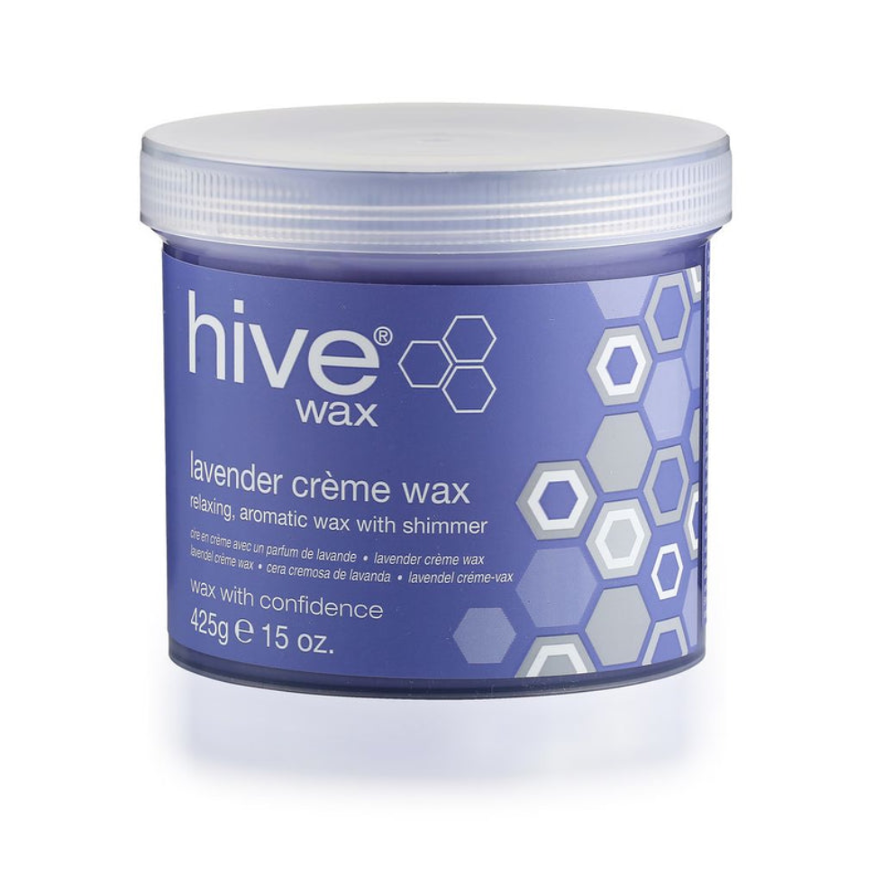 Hive wax lavender crème wax 425g low temperature strip wax for smooth gentle salon hair removal formula